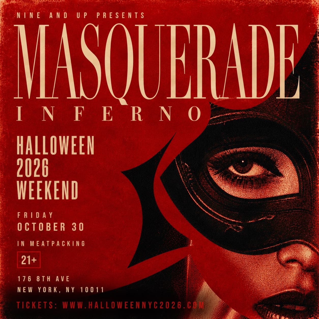 Masquerade Inferno Halloween party at LouLou in New York City