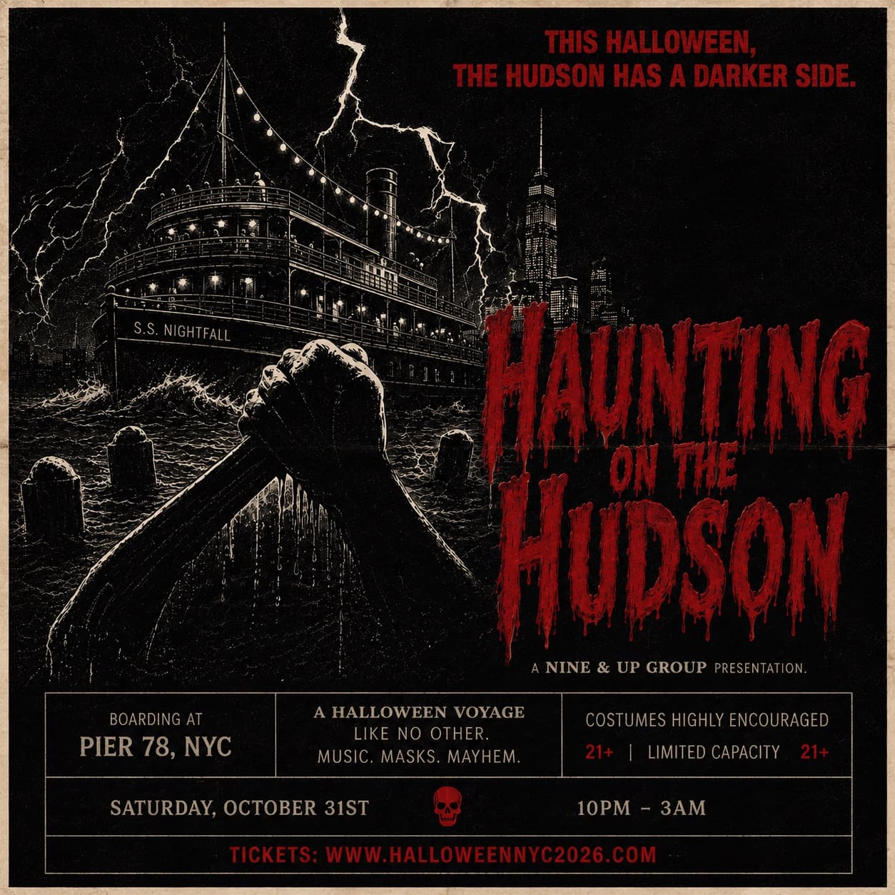 Haunting on the Hudson Halloween boat party in New York City