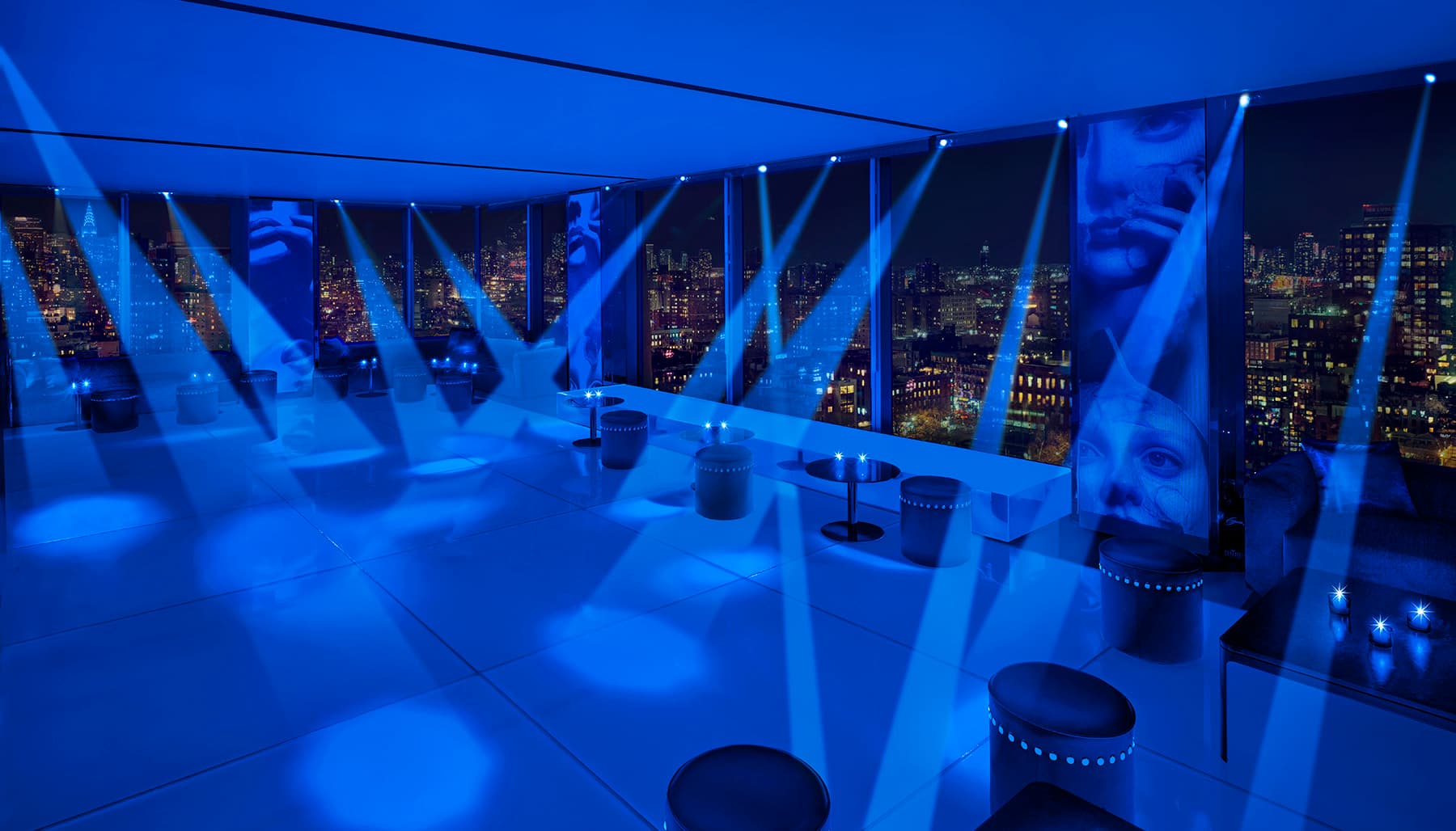 Micro Club dance floor at PUBLIC Hotel, New York City